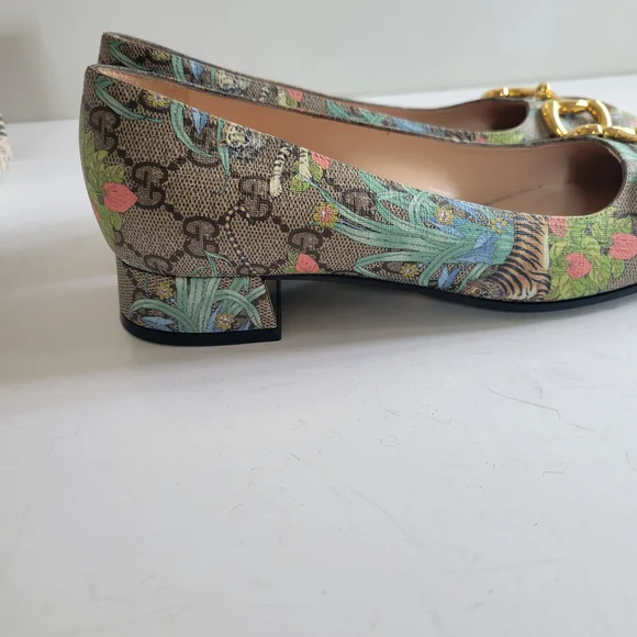 Gucci Women's Floral Print Loafers - Multicolor Year Of Tiger RARE Size 7 NIB - Picture 3 of 8